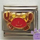 Cute Red Crab Enamel Italian Charm * Cancer Zodiac Sign *