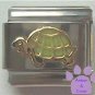 Cute Smiling Turtle Italian Charm with Pale Green Shell