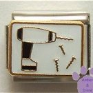 Drill and Screws Italian Charm for Construction and Repair