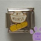 Italian Charm #1 NURSE with a Nurse's Cap and a Bandaid