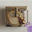 RX Mortar and Pestle Italian Charm for Pharmacist or Druggist