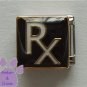 RX Prescription Symbol Italian Charm for Pharmacist Druggist