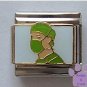 Surgeon or Doctor in Green Scrubs Italian Charm