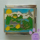 Frogs in a Pond Megalink Italian Charm
