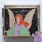 Majestic Angel Italian Charm Megalink in black glitter sky