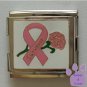 Pink Ribbon Survivor and Rose Megalink Italian charm