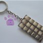 Shiny Silver Italian Charm TRIPLE ROW Key Chain with loop