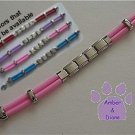 Pink Rubber Italian Charm Starter Bracelet with Lobster Claw