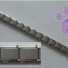 Silvertone Matte Italian Charm Starter Bracelet, 18 Link