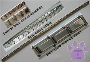 Shiny Silvertone Italian Charm Micro Starter Anklet - 39 Links