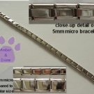 Shiny Silvertone Italian Charm Micro Starter Bracelet - 27 Links