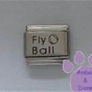Fly Ball Laser Italian Charm with a Ball