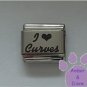 I Love Curves Laser Italian Charm