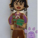Triple Link Brownie Girl with Cookies Italian Charm Black Hair