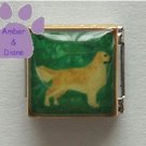 Golden Retriever Dog 9mm Custom Photo Italian Charm full body