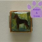 Mini Pin or Doberman Dog 9mm Custom Photo Italian Charm