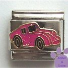 Deep Pink Glitter Corvette Italian Charm Sports Car