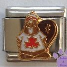 Canadian Beaver Italian Charm wearing a Shirt with a Maple Leaf