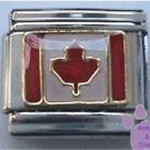 Canadian Flag Maple Leaf Italian Charm for Canada