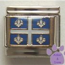 Quebec Provincial Flag Italian Charm for French Canadian