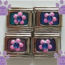 Pink Flower Mood Italian charm changes color with your mood