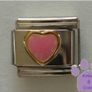 Pink Heart Glows Green Italian Charm Color Changer