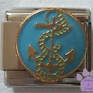 Anchor Circled with Rope Italian Charm for Sailor or Boater