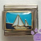 Beautiful Sail Boat on a Calm Sea Italian Charm