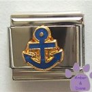 Blue Anchor Italian Charm for Boater, Sailor or Yachtsman