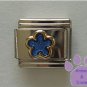 Blue Shimmer Flower Italian Charm