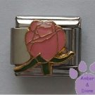 Gorgeous Pink Rosebud Italian Charm means "Perfect happiness"