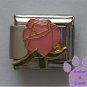 Gorgeous Pink Rosebud Italian Charm means "Perfect happiness"