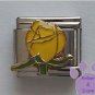 Pretty Yellow Rosebud Italian Charm means "joy and happiness"