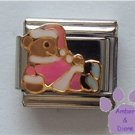 Teddy Bear in a Santa Suit Italian Charm