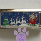 Santa in his Sleigh Super Link Italian Charm with Reindeer flyin