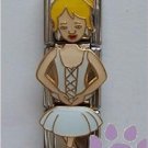 Ballerina Triple Link Italian Charm - Blond with White Tutu