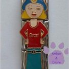 Little Girl "Brat" Triple Link Italian Charm with Blond Hair