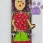 Little Girl Triple Link Italian Charm - shirt with hearts