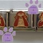 Three Monkeys Triple Link Italian Charm Speak, Hear, See No Evil