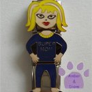 Triple Link SUPER MOM Italian Charm in a blue jogging suit