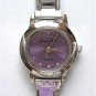 Light Lavender Silvertone Italian Charm Watch with 15 links