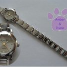 Pale Silver Gray Silvertone Italian Charm Watch with 15 links