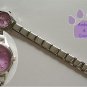 Round Deep Pink Silver tone Italian Charm Watch