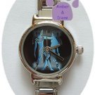 Zodiac Silvertone Italian Charm Watch GEMINI May 21 to June 20
