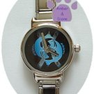 Zodiac Silvertone Italian Charm Watch PISCES Feb 19 to March 20