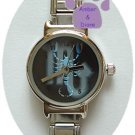Zodiac Silvertone Italian Charm Watch SCORPIO Oct 23 to Nov 21