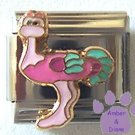 Cute Think Pink Ostrich Italian Charm