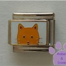 Orange Cat Face Italian Charm Kitty Peeking at you