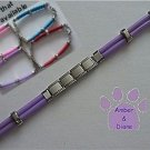 Purple Rubber Italian Charm Starter Bracelet Lobster Claw Clasp