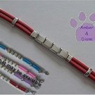 Red Rubber Italian Charm Starter Bracelet with Lobster Claw